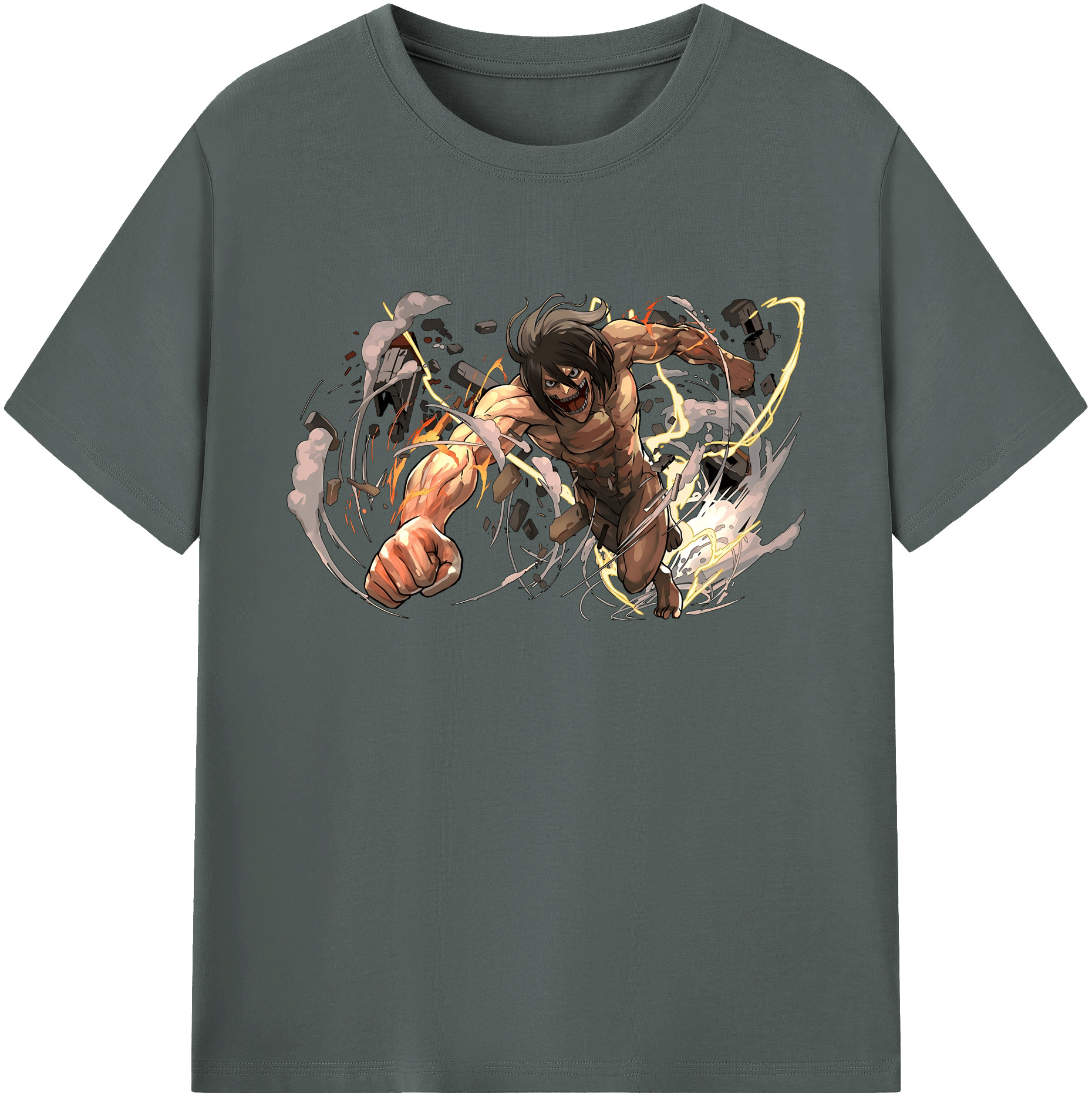 （画像用） 進撃の巨人 Attack on Titan 綿100％ メンズ半袖Tシャツ｜肌触りやわらか＆通気性